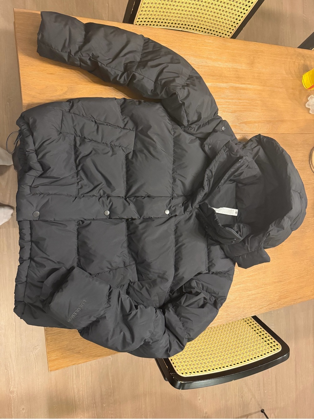 Lululemon Wunderpuff Black Hooded Puffer Jacket